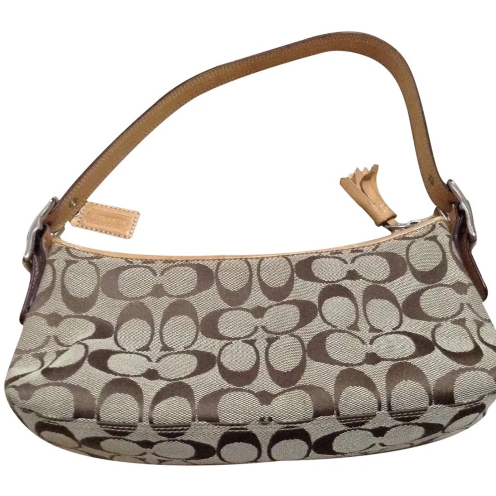 Authentic Coach Shoulder Bag Hand Purse Brown